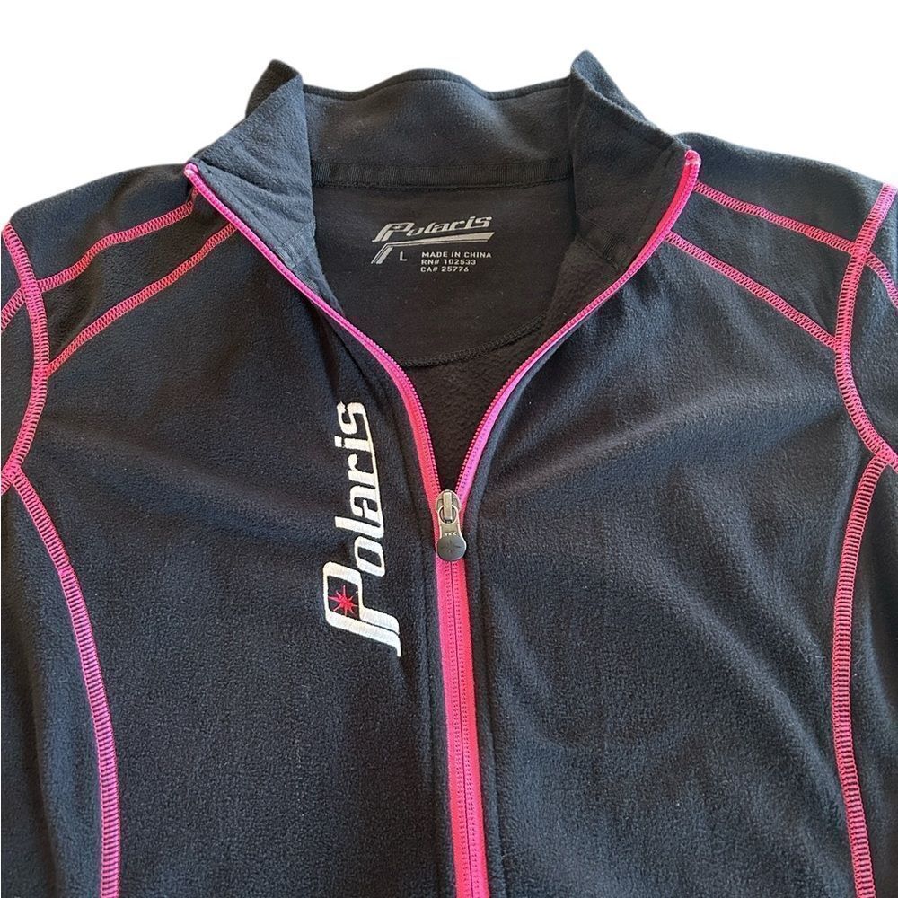 Polaris Black and Pink Lightweight Fleece Jacket